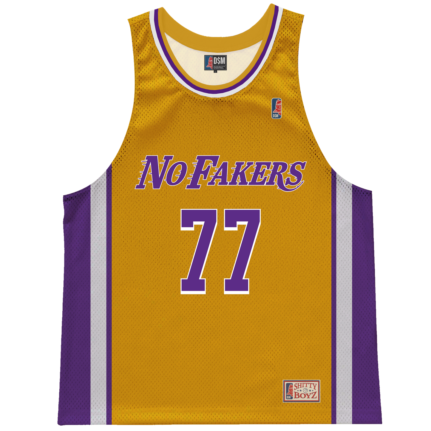 No Fakers Basketball Jersey (Yellow)