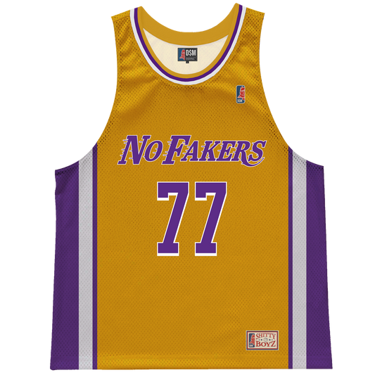 No Fakers Basketball Jersey (Yellow)